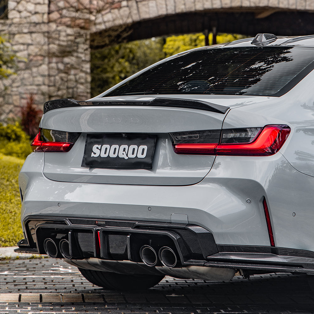 SOOQOO BMW M3 G80 M4 G82 SQ Style Carbon Fiber Diffuser