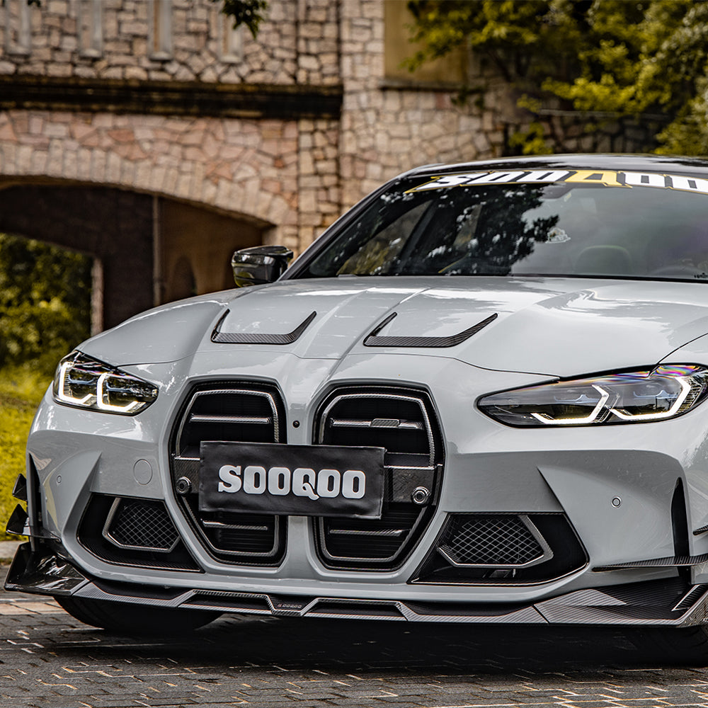 SOOQOO BMW M3 G80 M4 G82 SQ Style Carbon Fiber Hood Vent Trim