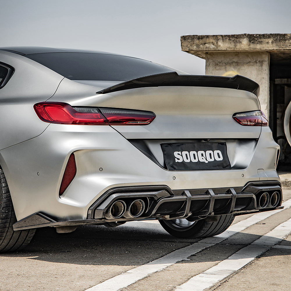 SOOQOO BMW M8 F91 F92 SQ Style Carbon Fiber Diffuser