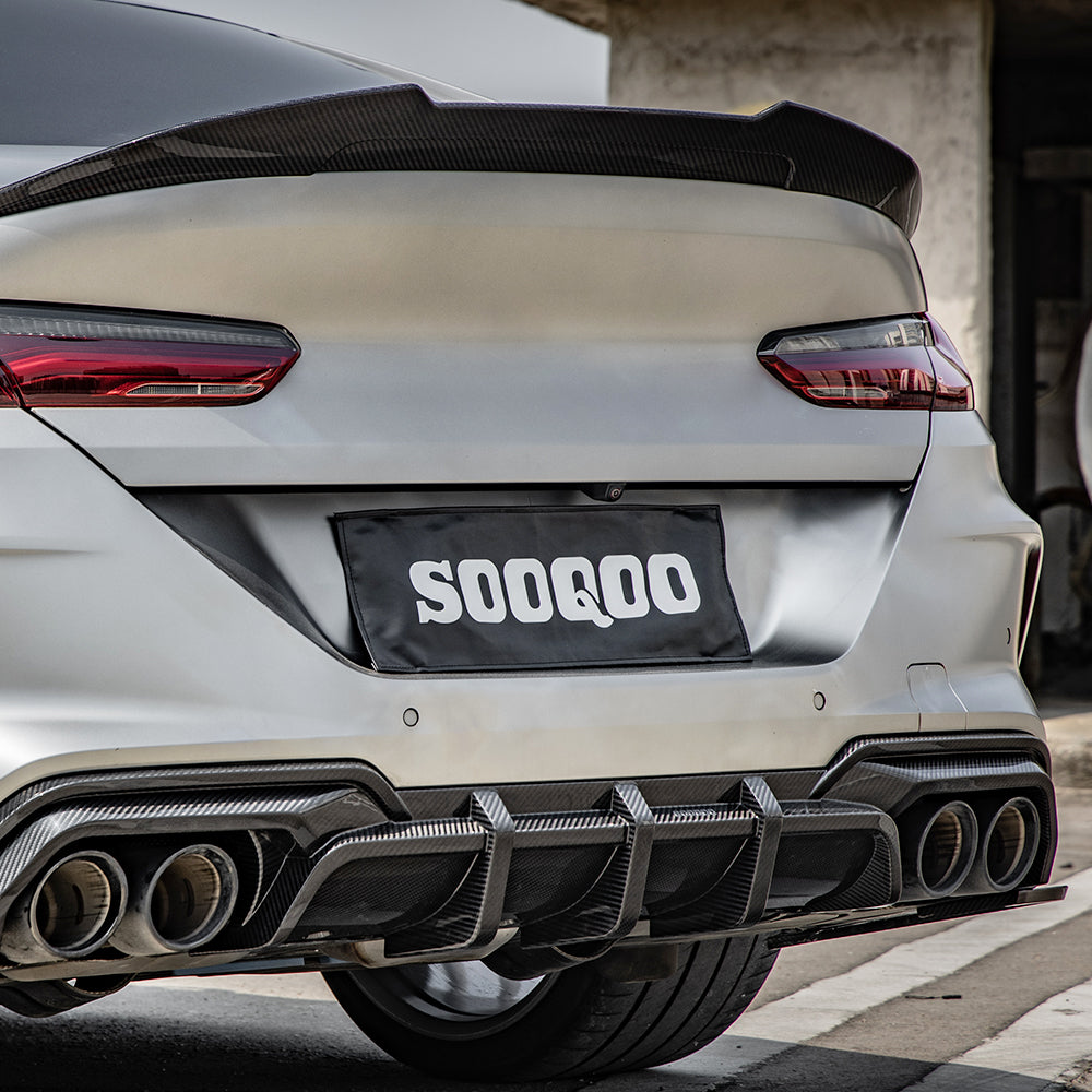 SOOQOO BMW M8 F91 F92 SQ Style Carbon Fiber Diffuser