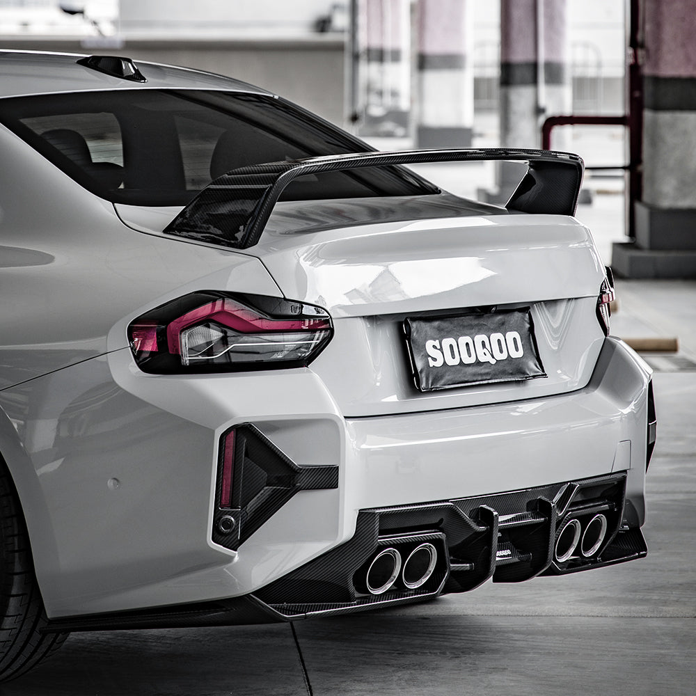 SOOQOO BMW M2 G87 SQ Style Carbon Fiber Rear Bumper Attachments