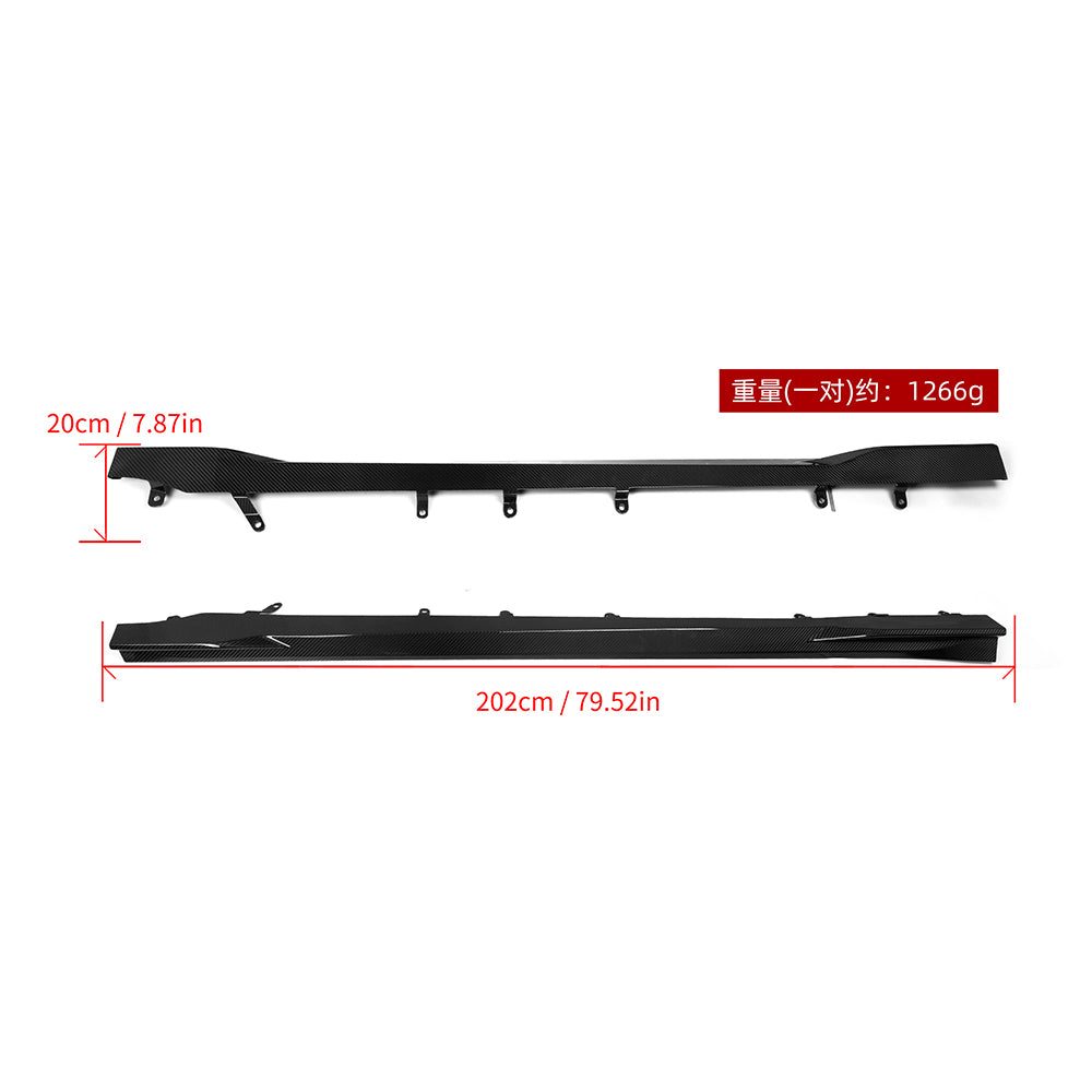 SOOQOO BMW M2 G87 SQ Style Carbon Fiber Side Skirt