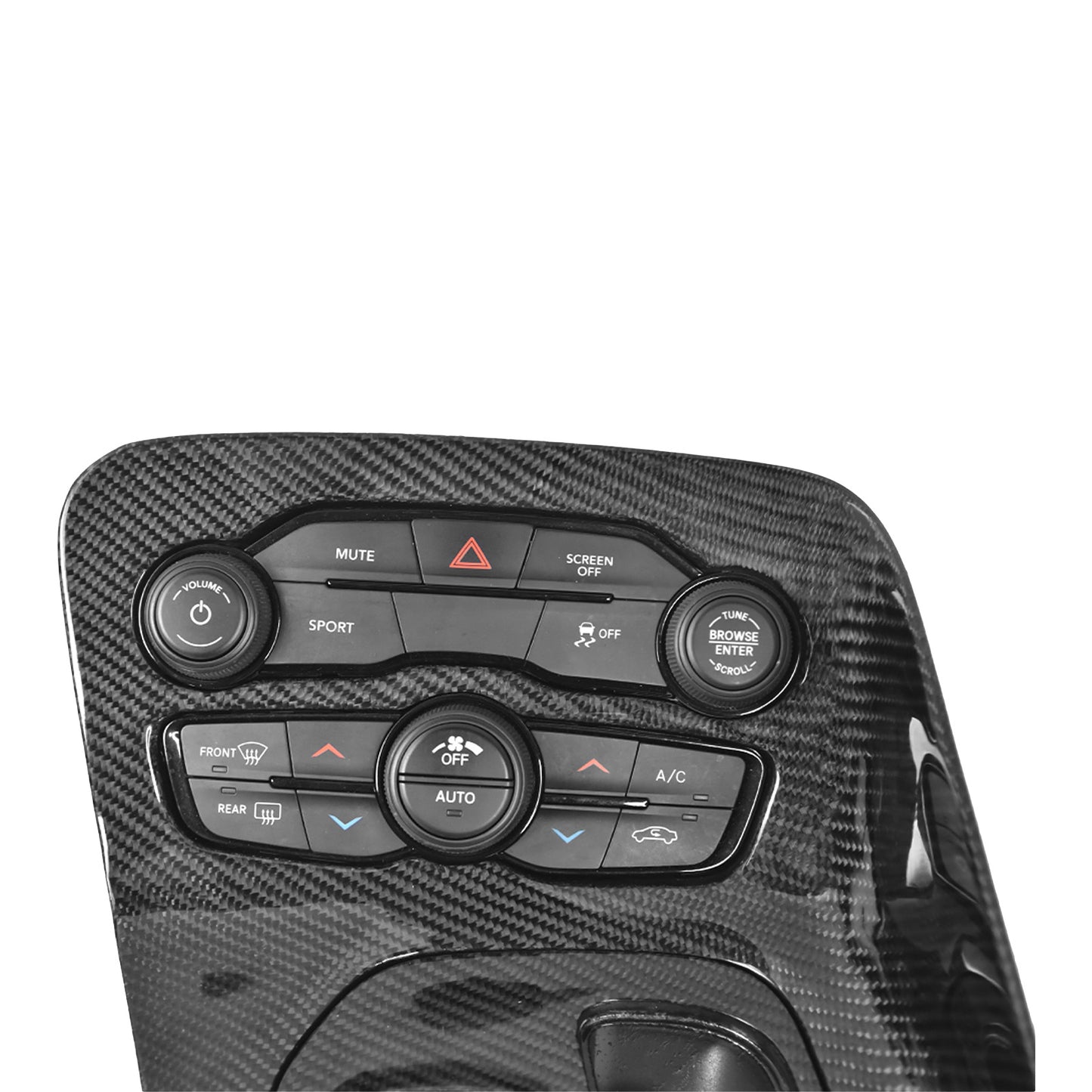 THETEN DODGE CHALLENGER 2015-2023 CARBON FIBER Dashboard Trim Panel / Instrument Panel Bezel 2PCS · Image 05