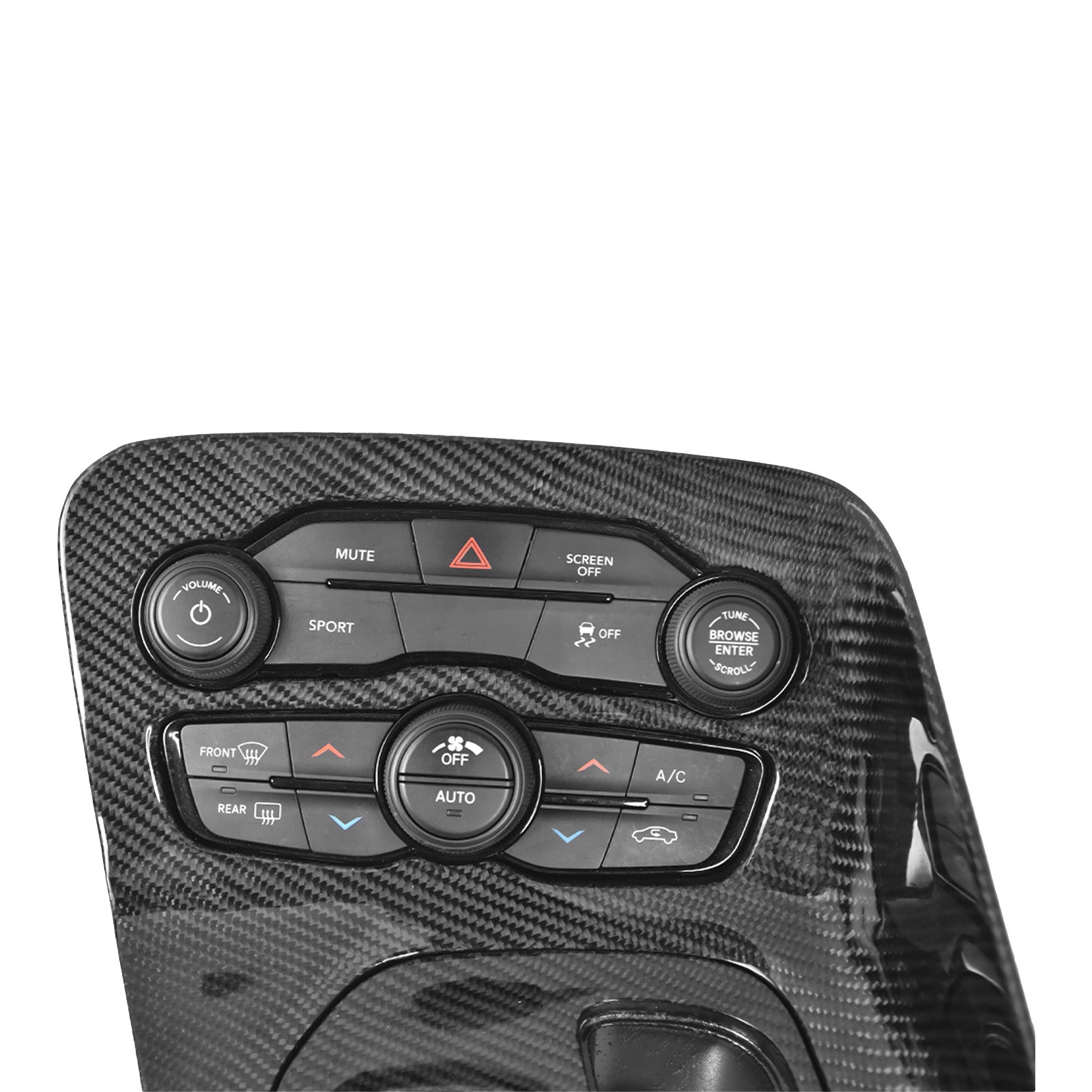 THETEN DODGE CHALLENGER 2015-2023 CARBON FIBER Dashboard Trim Panel / Instrument Panel Bezel 2PCS · Image 05