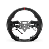 CHEVROLET Silverado 2019-2026 steering wheel, Style 03 · 3K Gloss Carbon Fiber · Perforated Leather · Heated · With Paddle Opening
