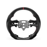 CHEVROLET Silverado 2019-2026 steering wheel, Style 05 · 3K Gloss Carbon Fiber · Perforated Leather · With Paddle Opening