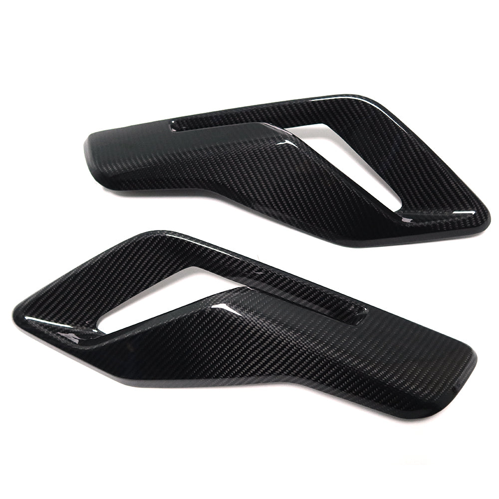 THETEN  2021-2024 FORD F150 RAPTOR ADHESIVE GLOSSY CARBON FIBER AIR VENT LOUVER PANEL 2-PIECE SET