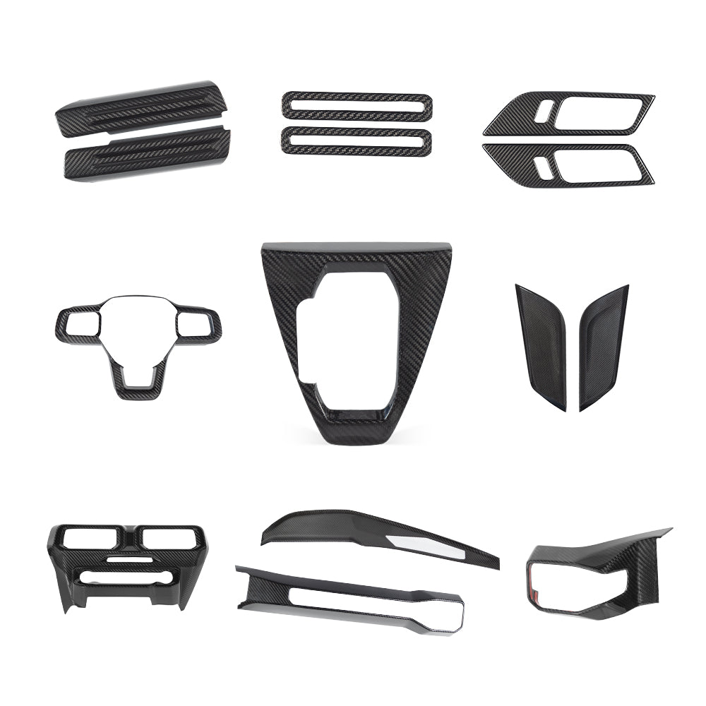 THETEN 2024 MUSTANG CARBON FIBER DECAL INTERIOR KIT (14 PIECES)