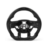Ford F-150 2015-2020 steering wheel, Style 09 · 3K Gloss Carbon Fiber · Alcantara / Suede · LED · With Paddle Opening