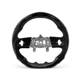 JEEP JL 2018-2026 steering wheel, Style 02 · 3K Gloss Carbon Fiber · Alcantara / Suede · LED · Universal Paddle Compatibility