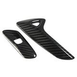 THETEN  CORVETTE C7  CARBON FIBER DOOR HANDLE BUTTON FRAME ADHESIVE GLOSSY FINISH 2-PIECE SET