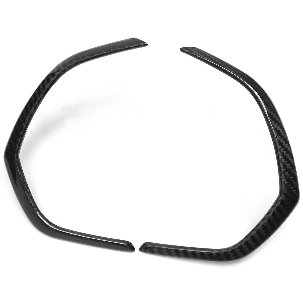 THETEN  CORVETTE C7  CARBON FIBER ADHESIVE GLOSSY FINISH DASHBOARD TRIM 2-PIECE SET