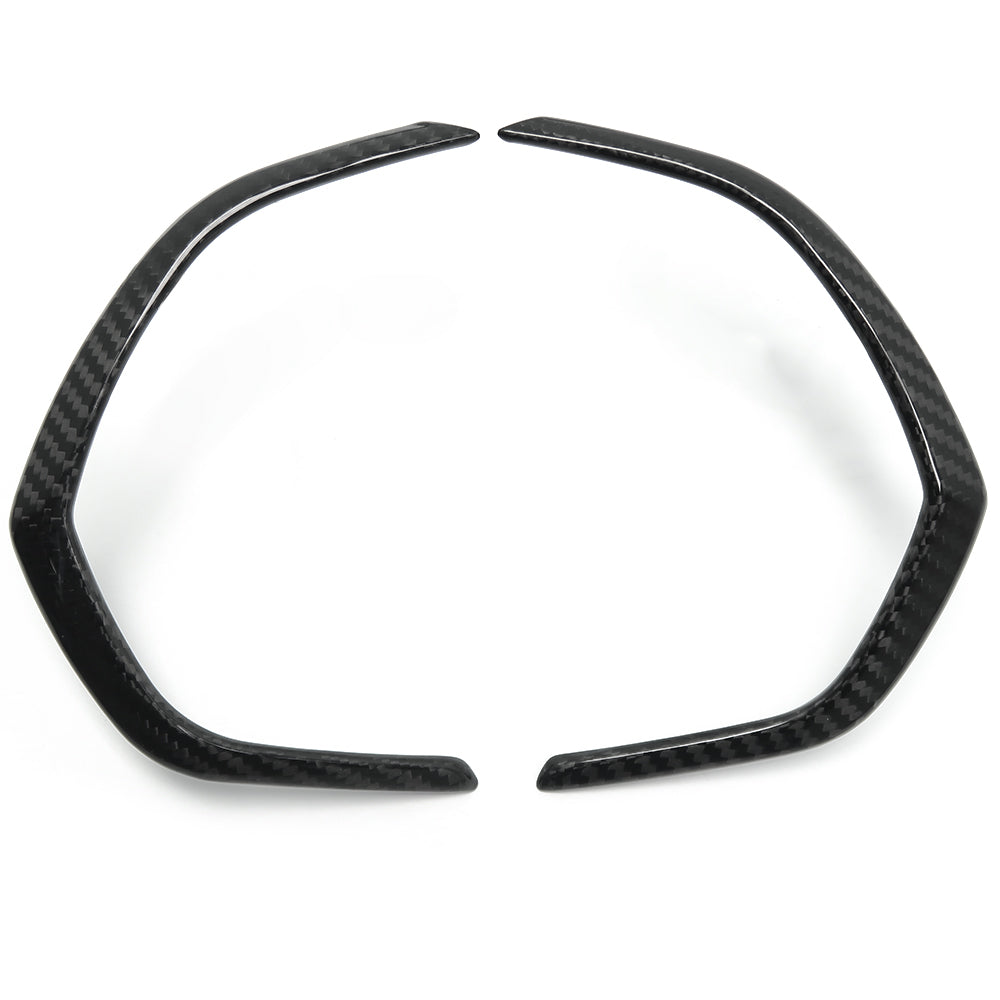 THETEN  CORVETTE C7  CARBON FIBER ADHESIVE GLOSSY FINISH DASHBOARD TRIM 2-PIECE SET