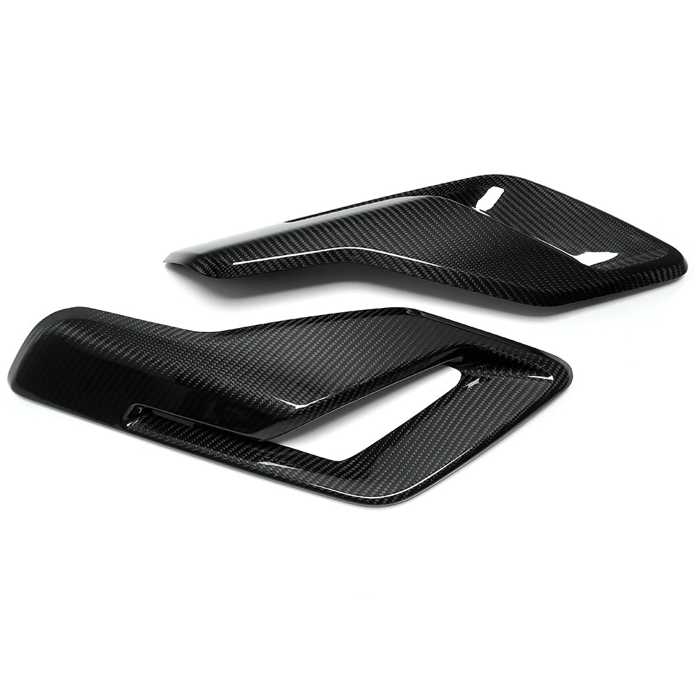 THETEN  2021-2024 FORD F150 RAPTOR ADHESIVE GLOSSY CARBON FIBER AIR VENT LOUVER PANEL 2-PIECE SET