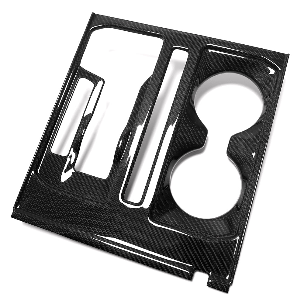 THETEN  2021-2024 FORD F150 RAPTOR ADHESIVE GLOSSY CARBON FIBER GEAR SHIFT & CUP HOLDER FRAME