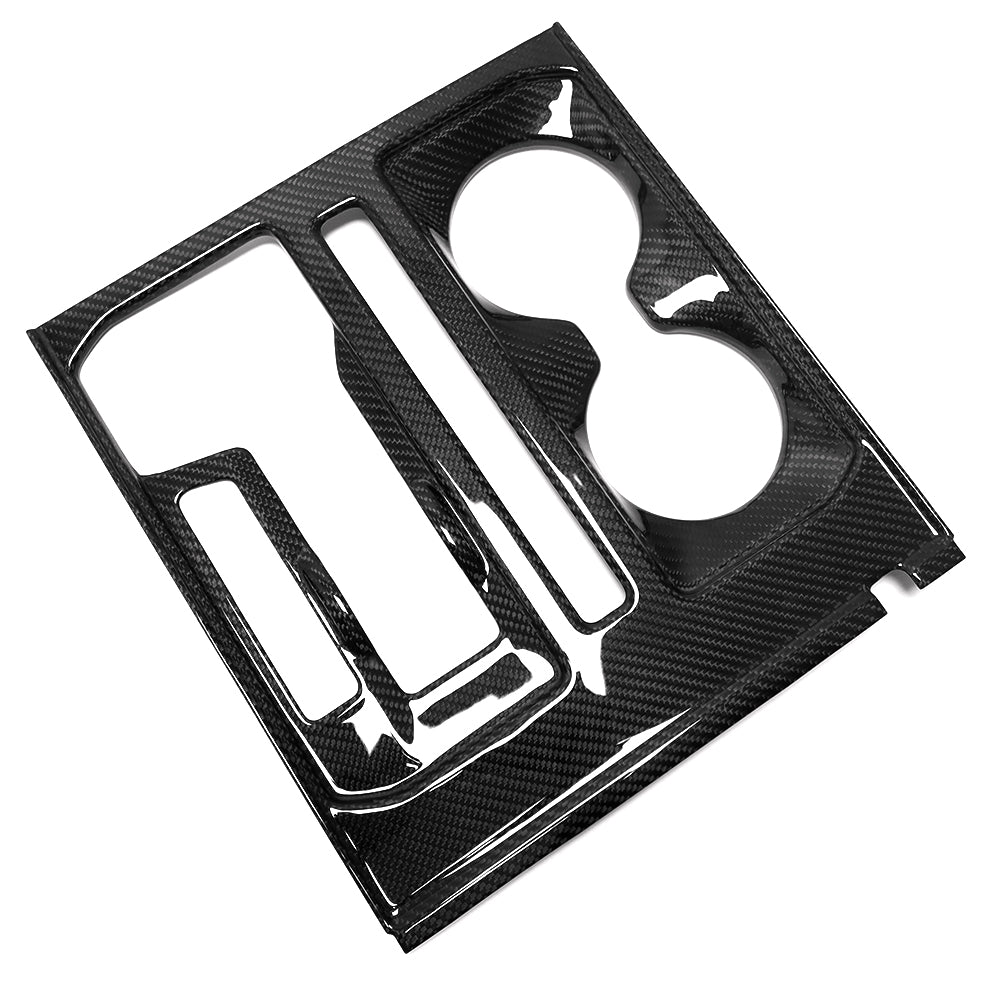 THETEN  2021-2024 FORD F150 RAPTOR ADHESIVE GLOSSY CARBON FIBER GEAR SHIFT & CUP HOLDER FRAME