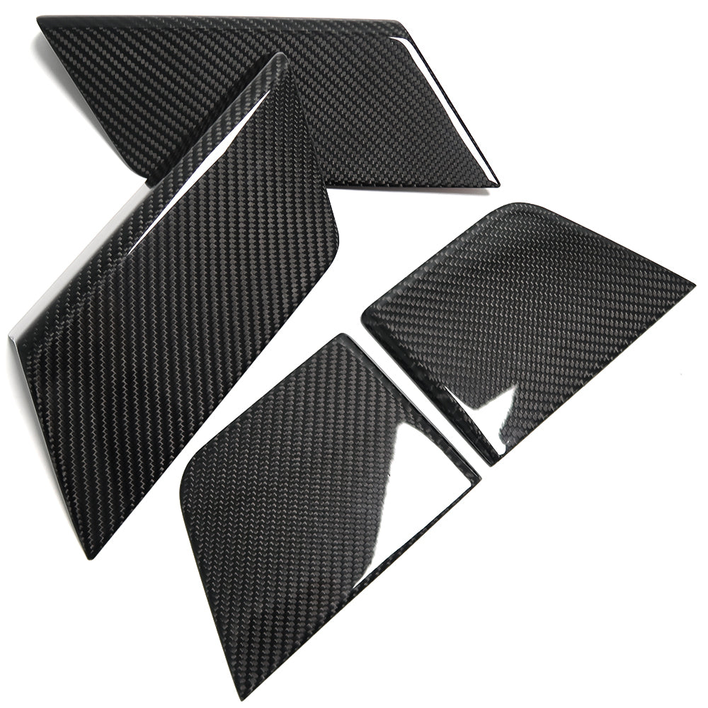 THETEN  2021-2024 FORD F150 RAPTOR ADHESIVE GLOSSY CARBON FIBER   INTERIOR DOOR TRIM PANELS 4-PIECE SET