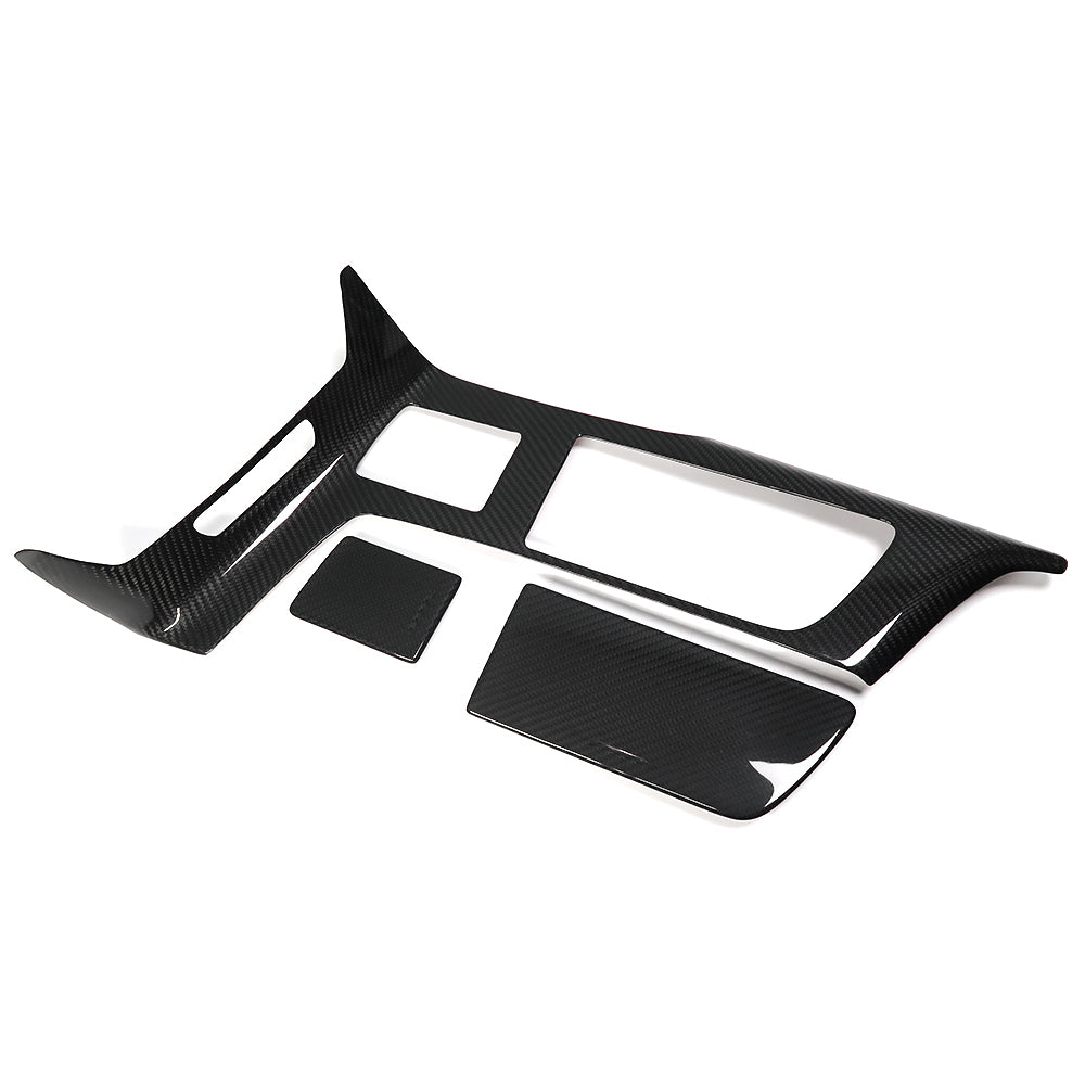 THETEN  CORVETTE C7   CARBON FIBER CENTER CONSOLE PANEL (LARGE) + CIGARETTE LIGHTER COVER + CUP HOLDER COVER 3-PIECE SET