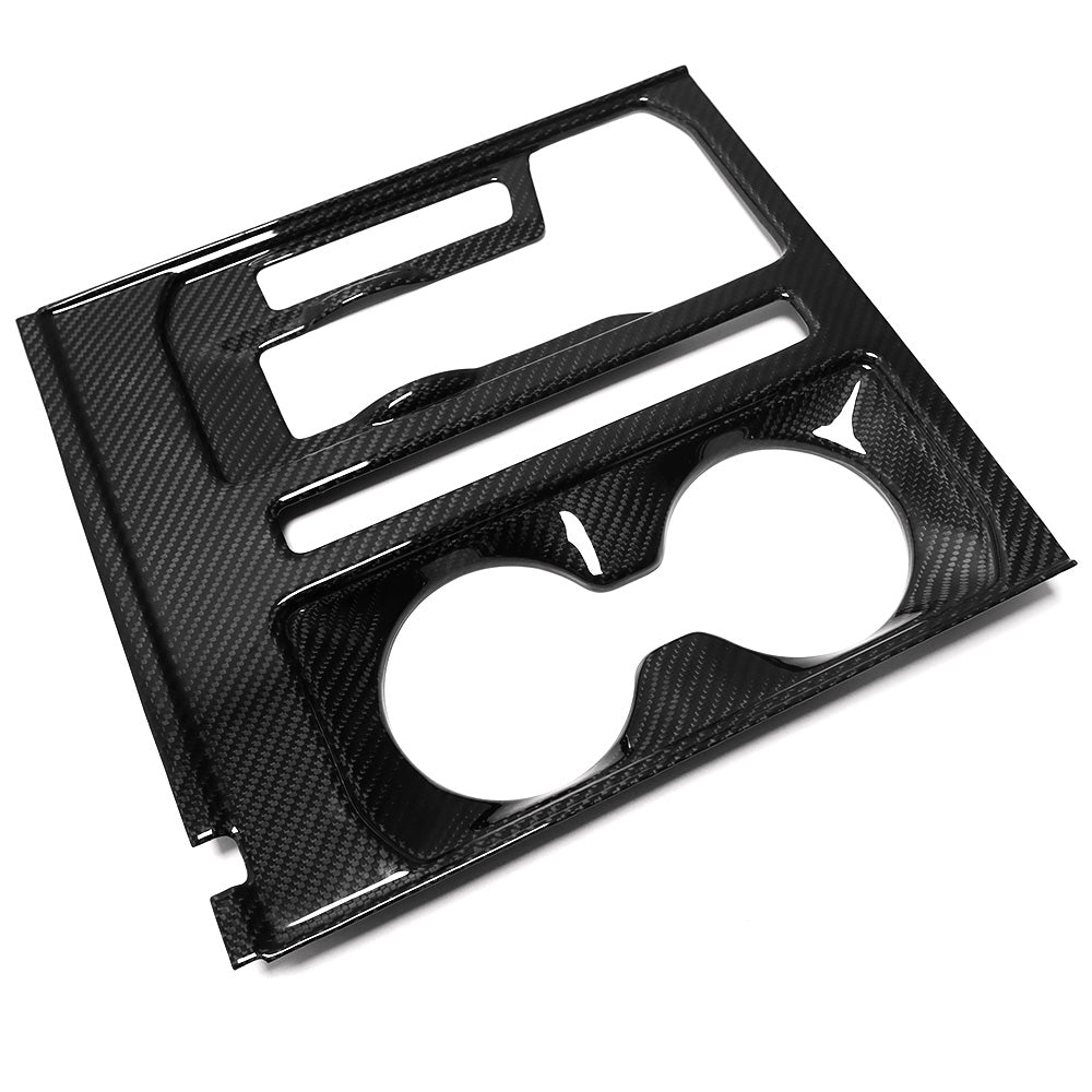THETEN  2021-2024 FORD F150 RAPTOR ADHESIVE GLOSSY CARBON FIBER GEAR SHIFT & CUP HOLDER FRAME