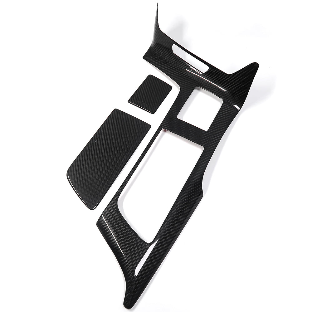 THETEN  CORVETTE C7   CARBON FIBER CENTER CONSOLE PANEL (LARGE) + CIGARETTE LIGHTER COVER + CUP HOLDER COVER 3-PIECE SET