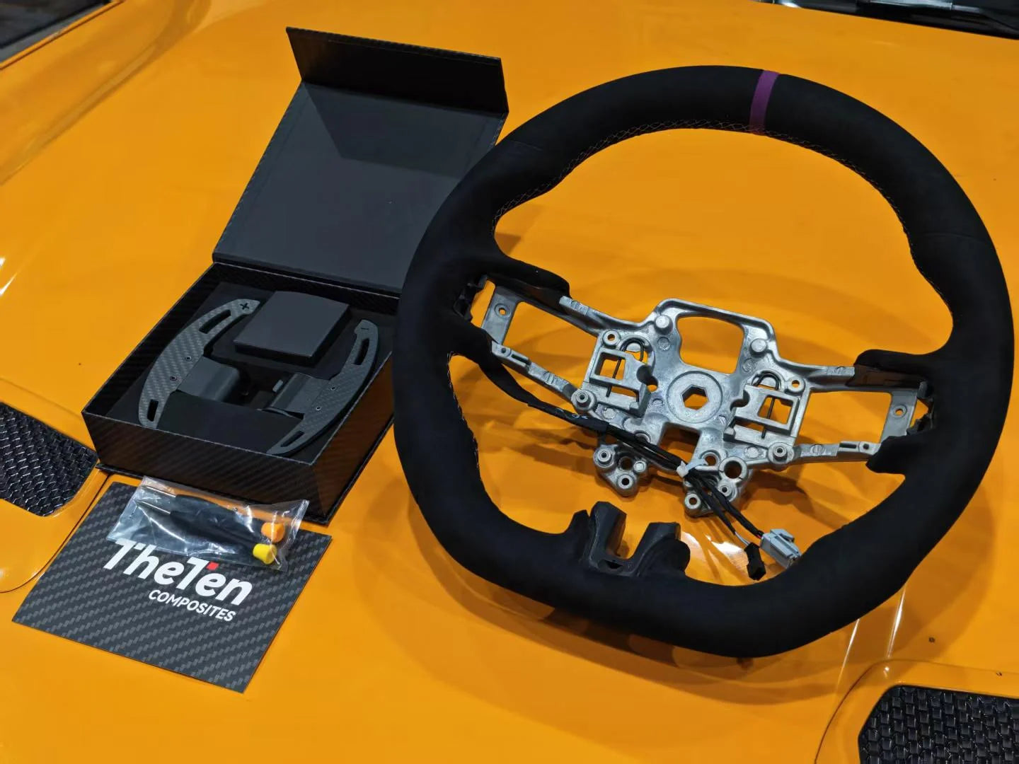 Ford Mustang custom carbon fiber steering wheel